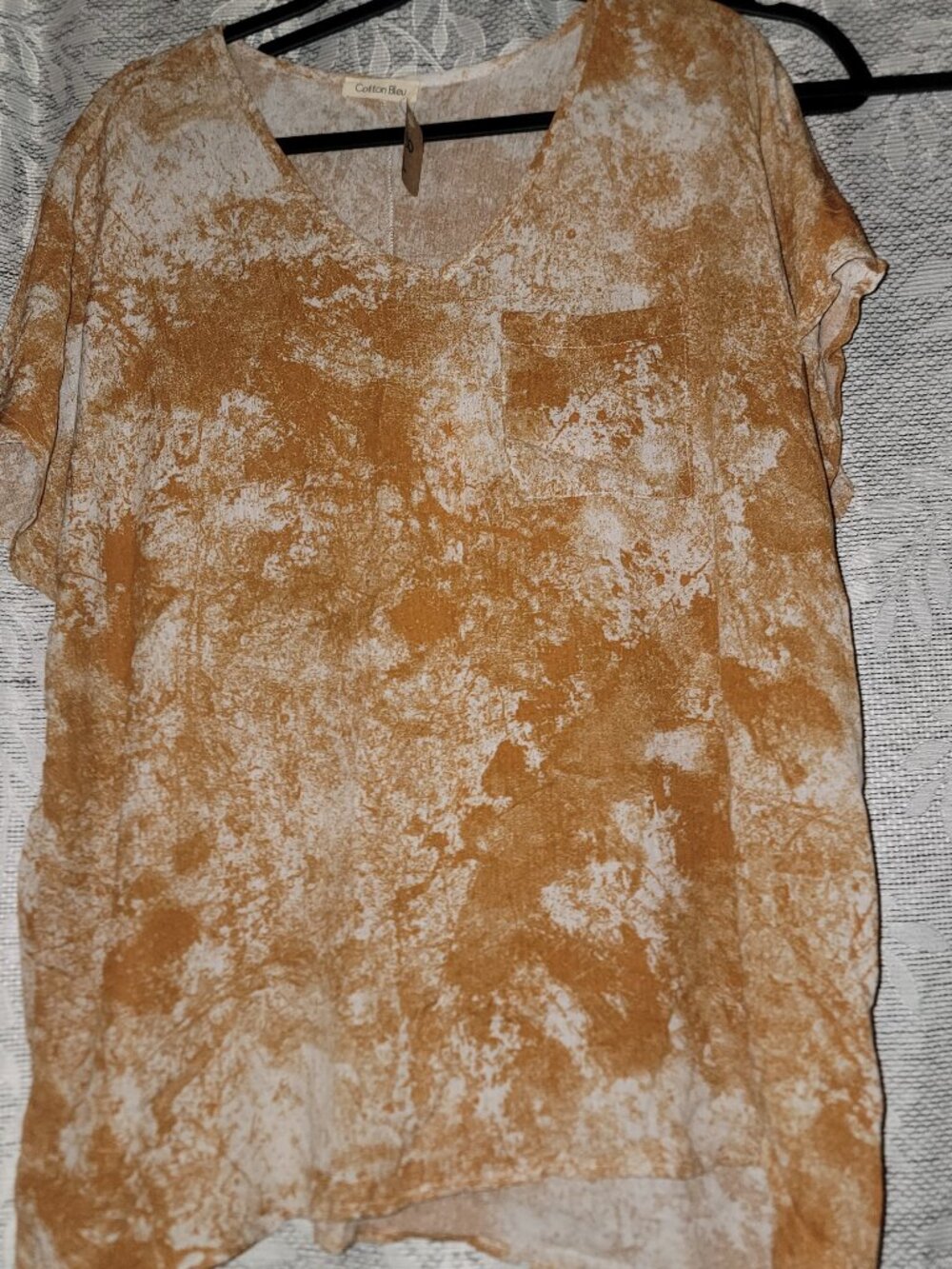 Cotton Bleu mustard yellow top